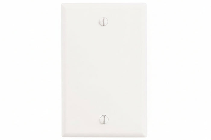 Leviton 88014 1-Gang No Device Blank Wall Plate, Standard Size, Thermoset, Box Mount, White