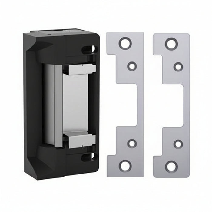 HES 5200C-12/24D-630 Door Electric Strike with Faceplate, 12/24VDC, Satin Stainless Steel