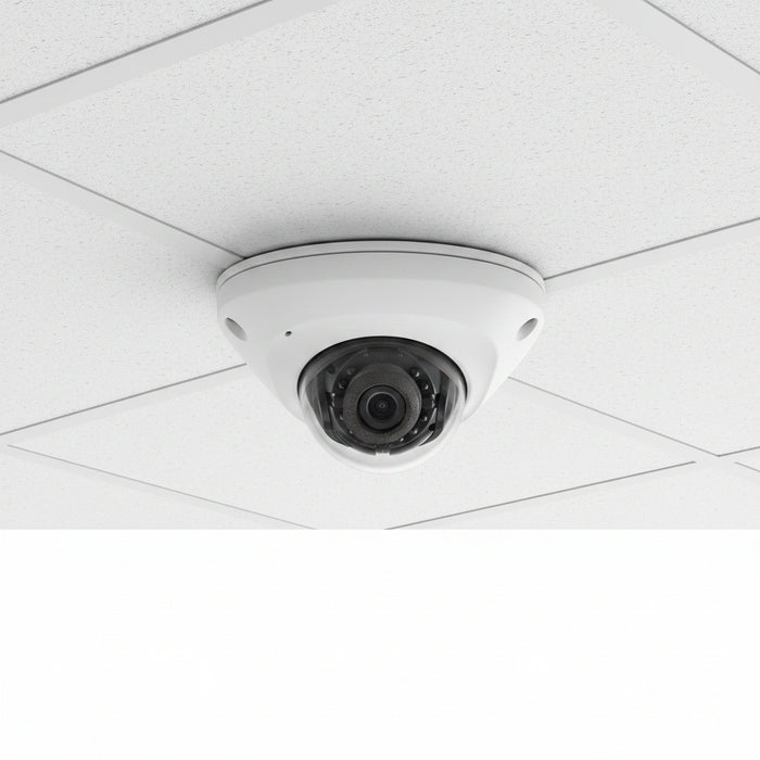 Hanwha ANV-L6023R Series 2MP Vandal Flateye Dome IP Camera, 3.6mm Fixed Lens, White