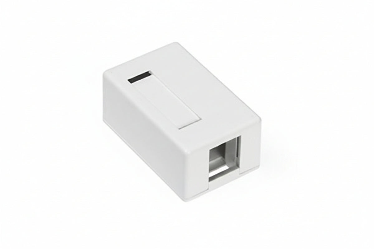 Leviton 41089-1WP Surface-Mount QuickPort Box, Plenum Rated, 1-Port, White