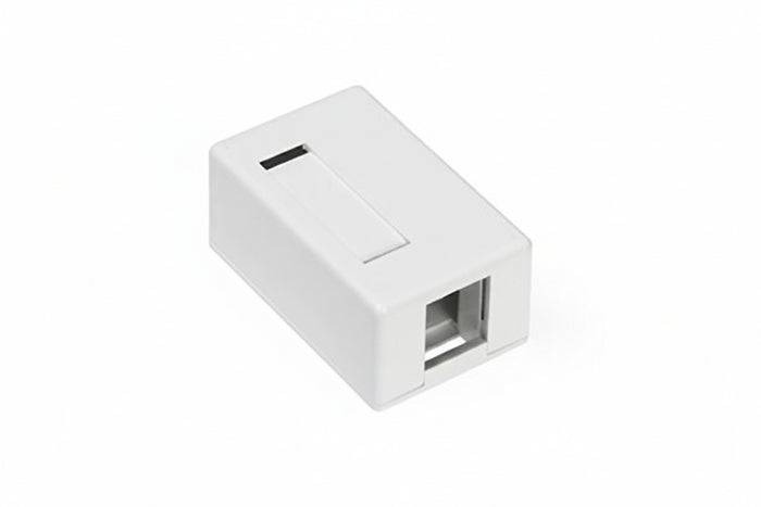 Leviton 41089-1WP Surface-Mount QuickPort Box, Plenum Rated, 1-Port, White