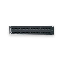 West Penn 48PP6C-L 48-Port Patch Panel CAT5e CAT6 Black