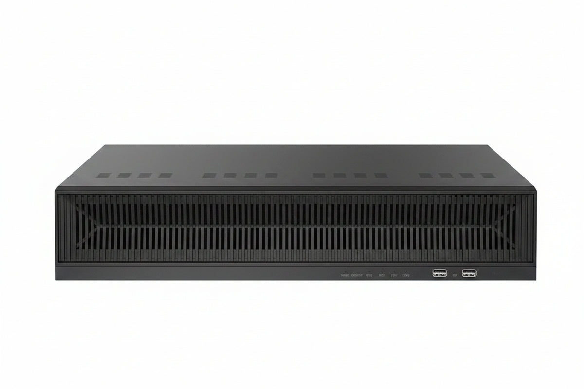 Hanwha WRN-1632S-6TB Wisenet Edge Wave NVR with USB Mouse and Rack Mount Brackets, 2U, Intel Based, 6TB, Metal, Black