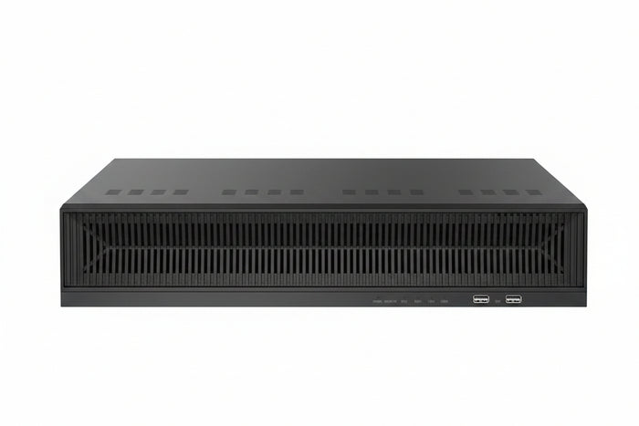 Hanwha WRN-1632S-6TB Wisenet Edge Wave NVR with USB Mouse and Rack Mount Brackets, 2U, Intel Based, 6TB, Metal, Black
