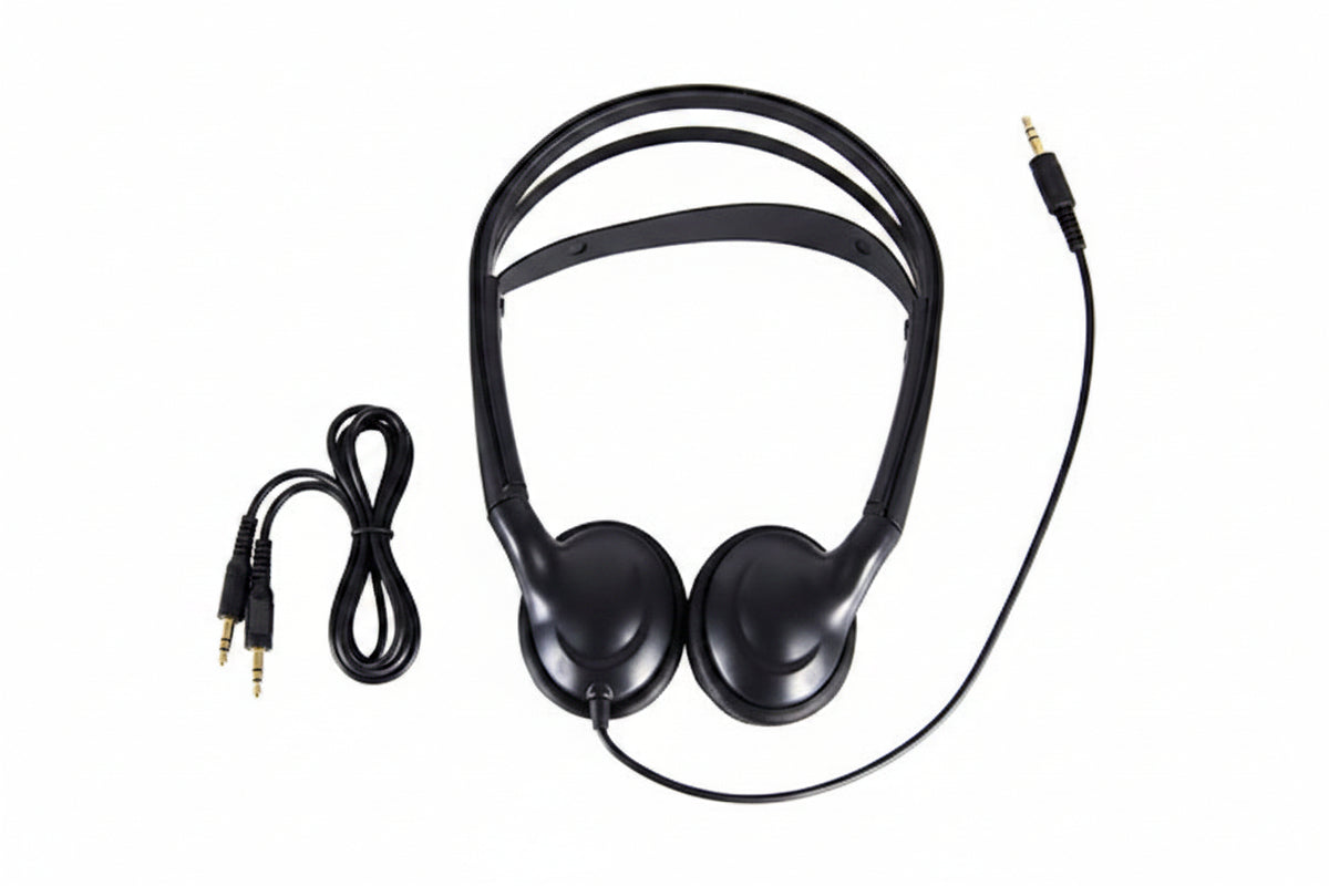 Listen Technologies LA-402 Universal Stereo Headphones, Black