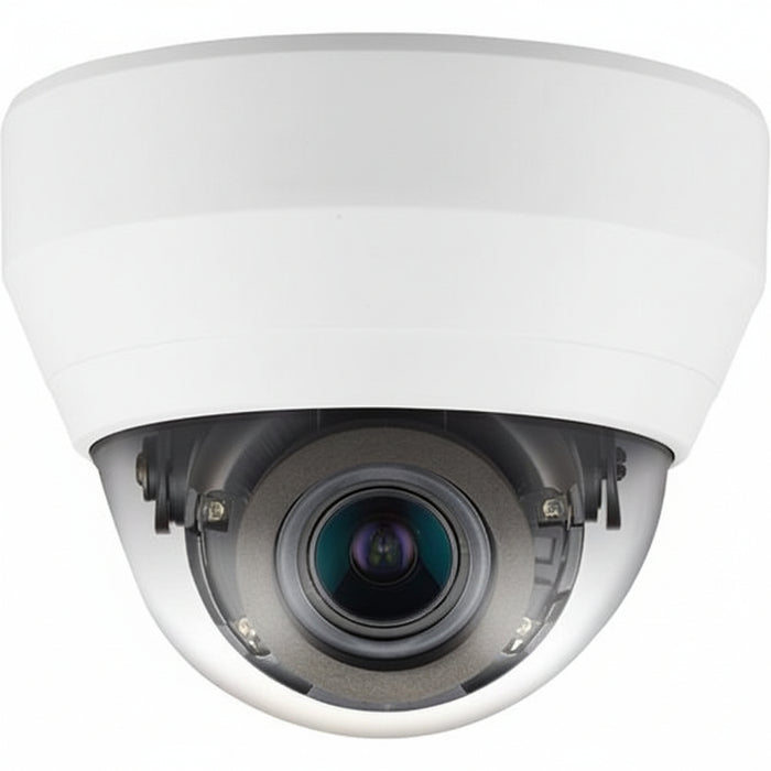 Hanwha QND-6082R Q-Series 2MP IR Vandal Dome Camera, 3.2-10mm Varifocal Lens, White