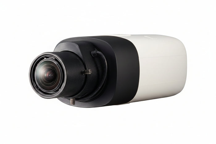 Hanwha XNB-6000 X-Series 2MP IP Box Camera, Lens Not Included, Black/Ivory