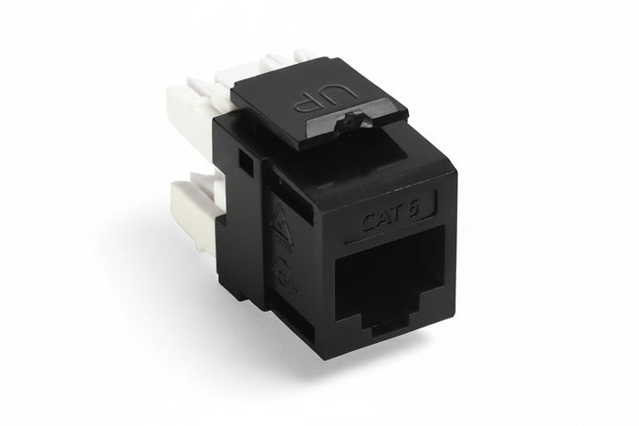 Leviton 61110-RE6 eXtreme CAT6 QuickPort Jack, Black