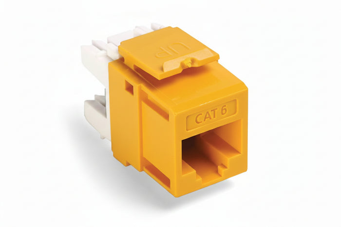 Leviton 61110-RY6 eXtreme CAT6 QuickPort Jack, Yellow