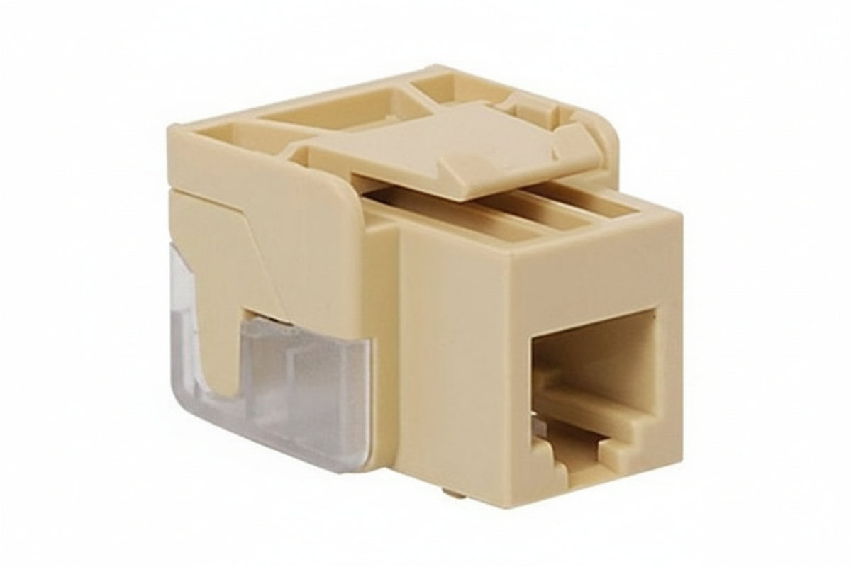 ICC IC1076V0IV Voice RJ11 Keystone Jack, EZ Style, White