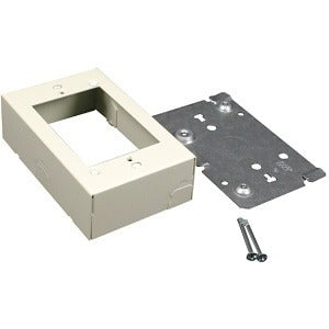 Wiremold 5741WH Switch and Receptacle Box Fitting, White, 1-Gang