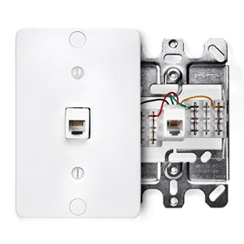 Leviton 41644-I QuickPort Decora Insert, 4-Port, White