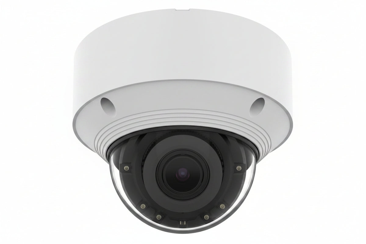 Hanwha QNV-C8083R Q-Series 5MP IR Vandal Dome Camera 3.2-10.2mm Motorized Varifocal Lens, White
