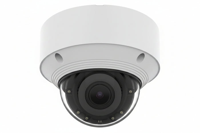 Hanwha QNV-C8083R Q-Series 5MP IR Vandal Dome Camera 3.2-10.2mm Motorized Varifocal Lens, White