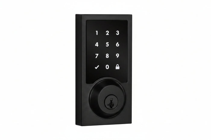 Kwikset 99180-006 Home Connect 918 Z-Wave LR Smart Lock, Contemporary Style, Matte Black