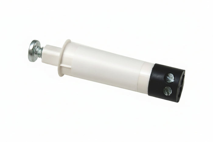 GRI PB-2020-T-W 3/8" Diameter Plunger Switch with Terminals, 10W, 200VDC, 0.50A, Closed Loop, N/O, A, White