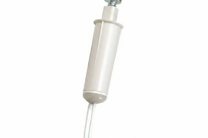 GRI PB-2020-W 3/8" Diameter Push Button Plunger Switch, 10W, 200VDC, 0.50A, Closed Loop, N/O, A, White