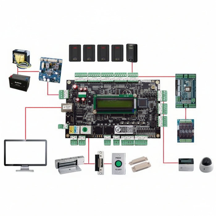 Keyscan KC4A 4-Door Access Control Unit, Onboard LCD Screen, Built-in TCP/IP Port
