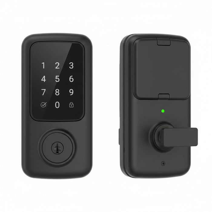 Kwikset 99390-004 Halo Wi-Fi Smart Lock Keyless Entry Electronic Touchscreen Deadbolt Featuring SmartKey Security, Matte Black