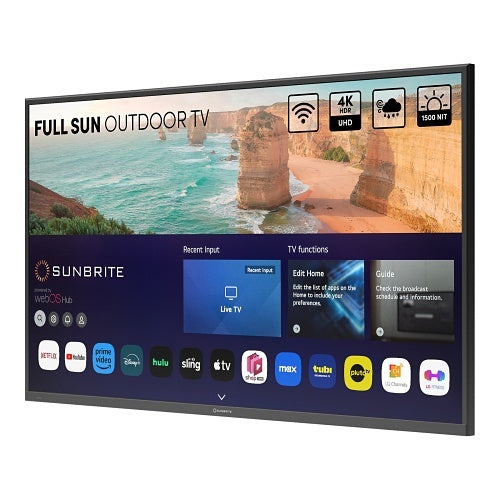 SunBrite SB-FS-65-BL 65 inch Solis Series 4K Full Sun Outdoor Smart TV