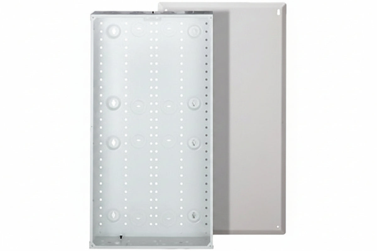 Leviton 47605-28W 28" StU RMSctured Media Enclosure and Flush-Mount Cover, Metal, White