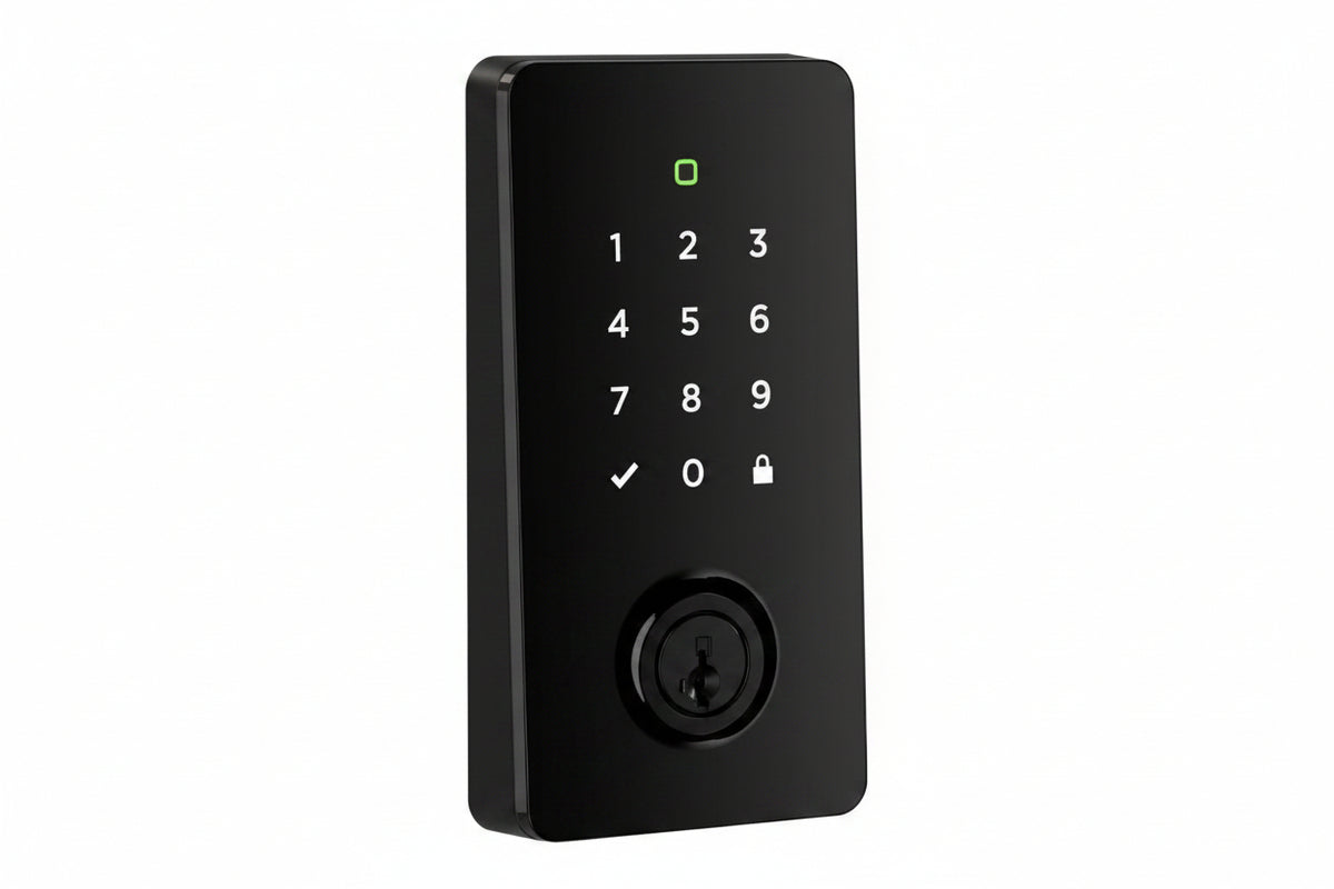 Kwikset 998000-006 Halo Select Touchscreen Wi-Fi and Matter Enabled Smart Lock, Contemporary Style, Matte Black