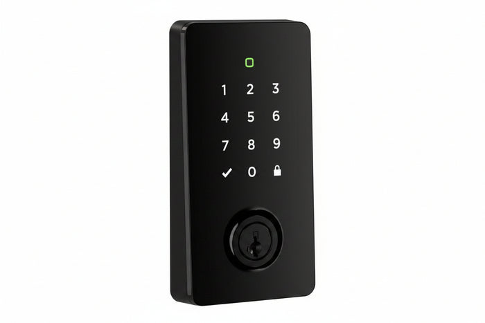 Kwikset 998000-006 Halo Select Touchscreen Wi-Fi and Matter Enabled Smart Lock, Contemporary Style, Matte Black
