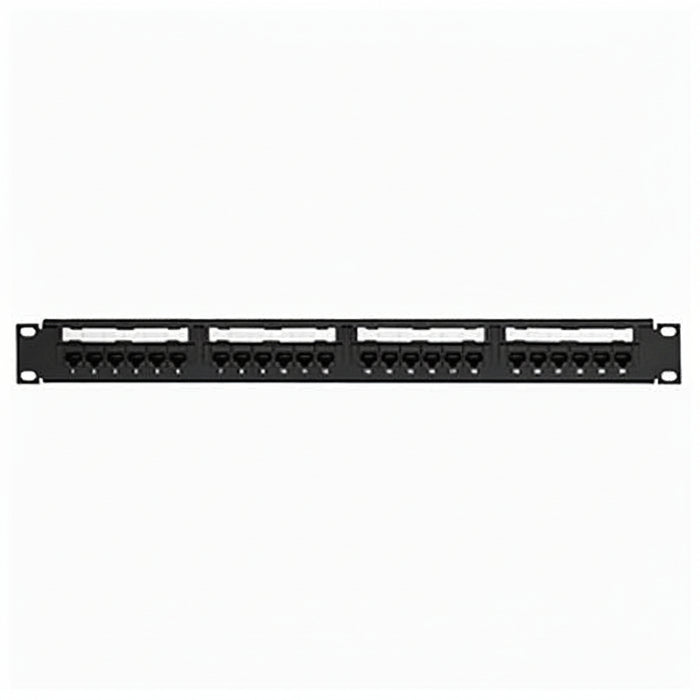 Leviton 69586-U24 CAT6 Universal Patch Panel, 24-Port, 1U RMS, with Cable Management Bar