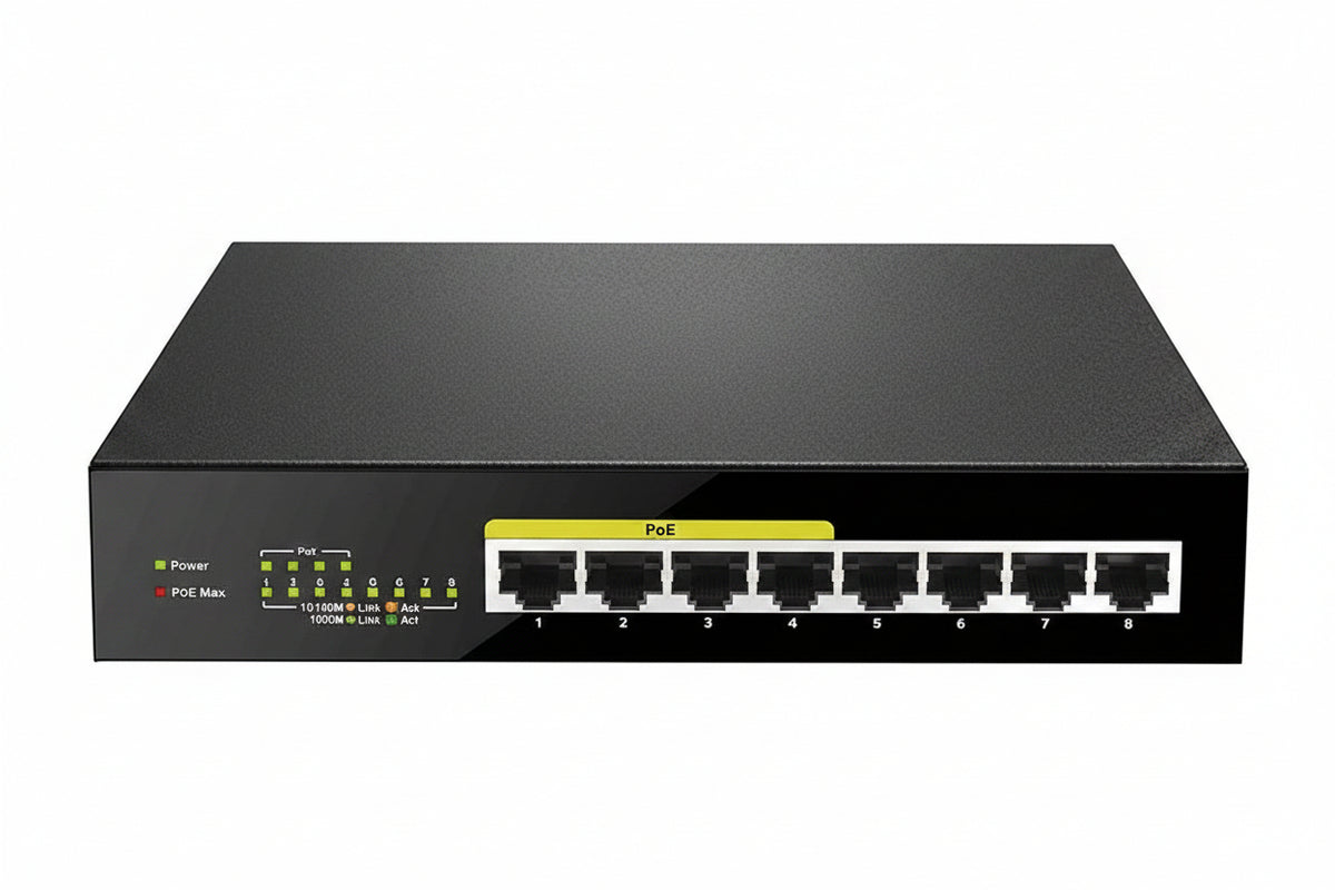 D-Link DGS-1008P 8-Port Gigabit Desktop Switch with PoE Ports, (Replaces DGS-1008G)