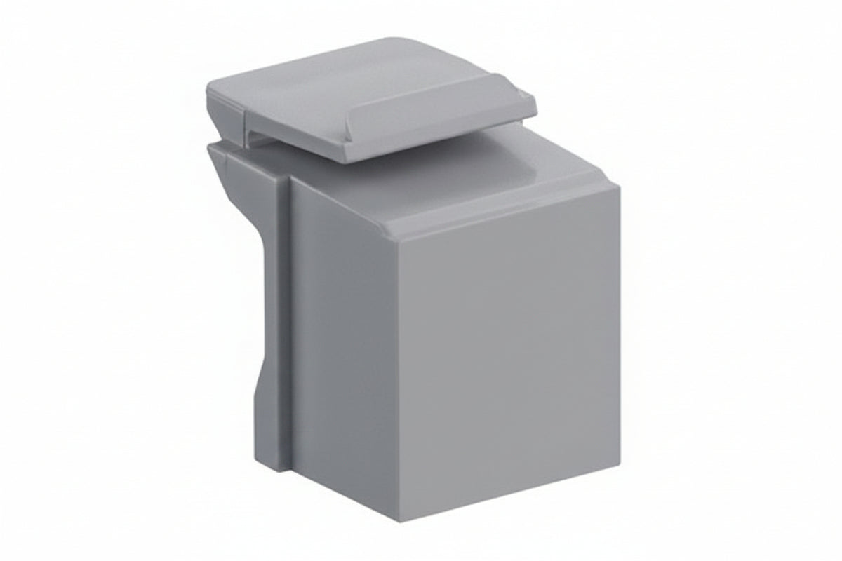 Leviton 41084-BG Blank QuickPort Insert, Grey, 10-Pack
