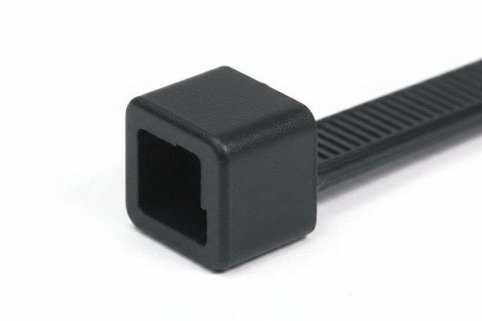 HellermannTyton T18L0C2 8-Inch Cable Ties, 18 lb Tensile Strength, 100-Pack, Black