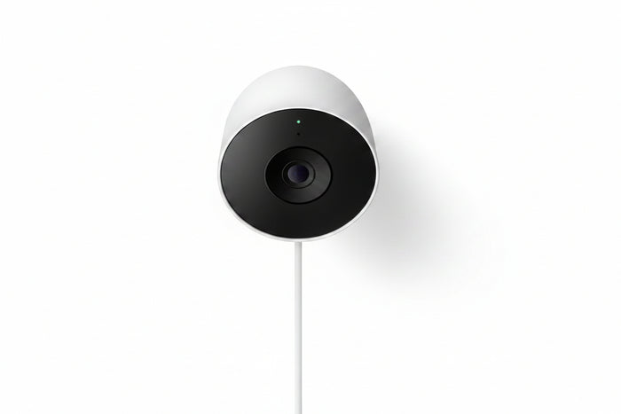 Google Nest Cam GA10919-US Outdoor Wired Security Camera, 2nd Generation, Snow