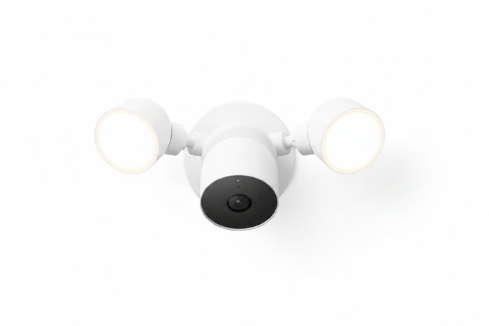 Google Nest Cam with Floodlight Pro GA02942-US Outdoor Security Camera, White