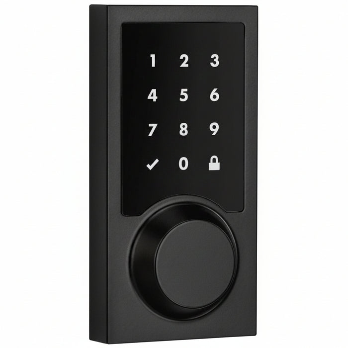 Kwikset 916 CNT SmartCode Contemporary Electronic Deadbolt with Z-Wave Technology, Matte Black