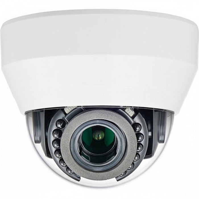 Hanwha LND-6012R L-Series 2MP IR Dome Camera, 2.8mm Fixed Lens, White