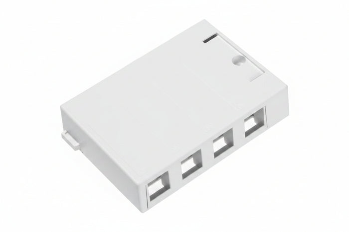 Leviton 41089-4WP Surface-Mount QuickPort Box, 4-Ports, White