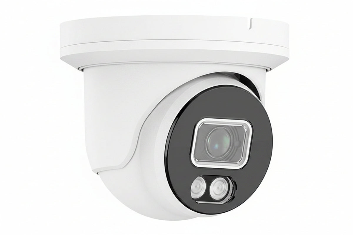 AVC-NCE51F28 Diversity Series InfiniteColor 5MP H.265 IR Turret IP Camera, 2.8mm Lens, NDAA Compliant, White