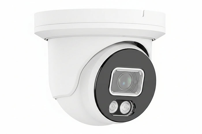 AVC-NCE51F28 Diversity Series InfiniteColor 5MP H.265 IR Turret IP Camera, 2.8mm Lens, NDAA Compliant, White
