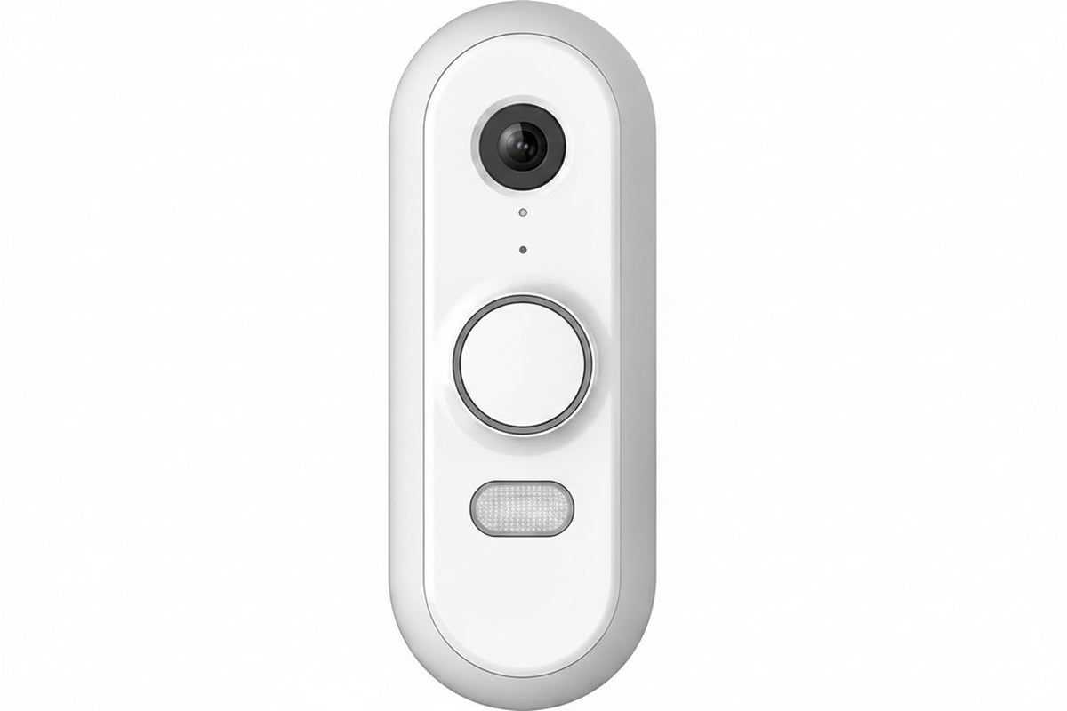 First Alert CAMW-WDB VX1 HD Video Doorbell, White/Gray Trim