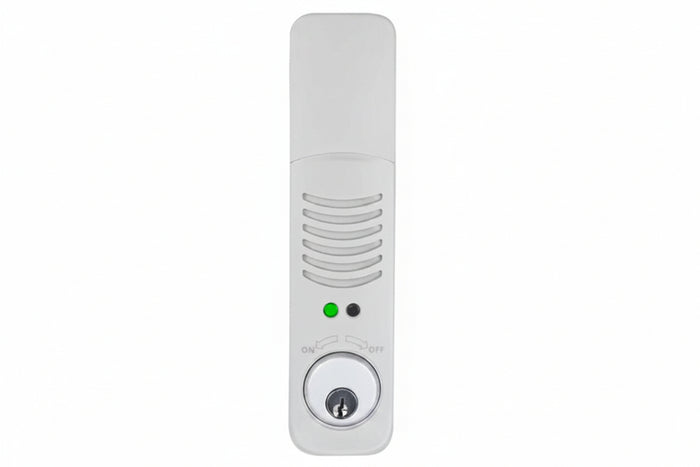 Camden CX-DA800W-KD Battery Powered Door Alarm Weatherized, Keyed Different, Grey
