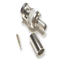 West Penn CN-BM73-5 BNC Crimp Connector RG6 Non-Plenum 3-Piece