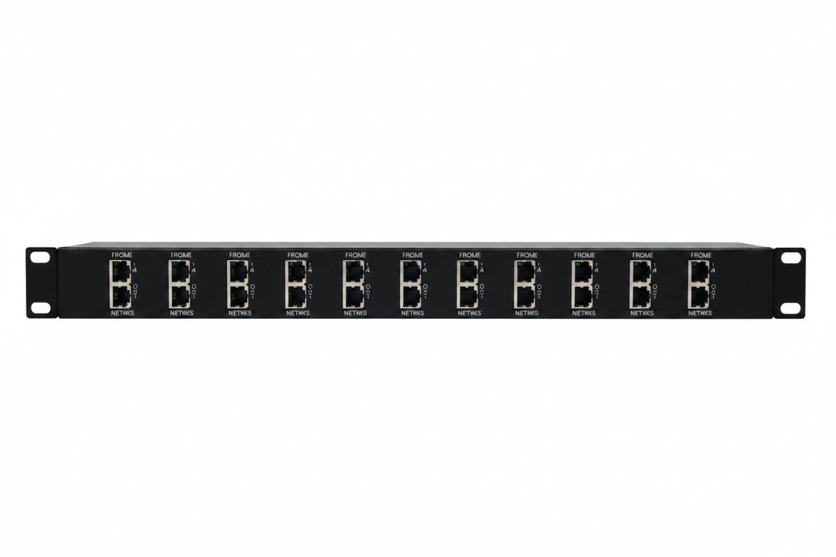 DITEK DTK-RM12NETS Rack Mount NeTwork Surge Protector, 12-channel, Upgradeable, 1U RMS