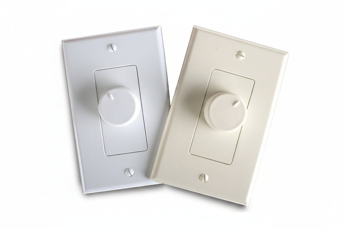 EVC-100R-WHLA 100W Rotary Volume Control, White / Light-Almond