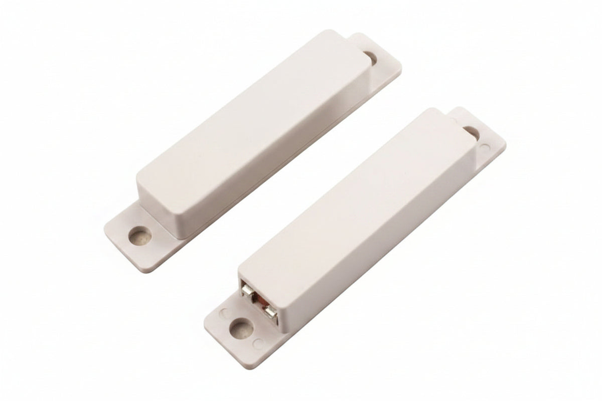 100-T 100 Series Miniature Surface Mount Switch Set, Standard Gap, 10W, 160VDC, 0.40A, Closed Loop, N/O, and 3M Adhesive Tape, White