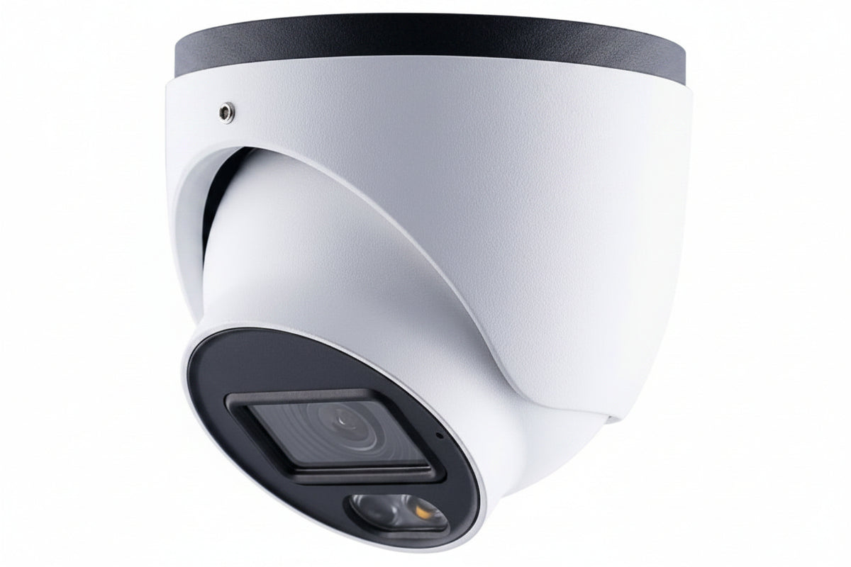 GV-GEBN4800-2F 4MP Eyeball Dome IP Camera, H.265 Full Color AI-ISP Warm LED WDR Pro, 2.8mm Fixed Lens