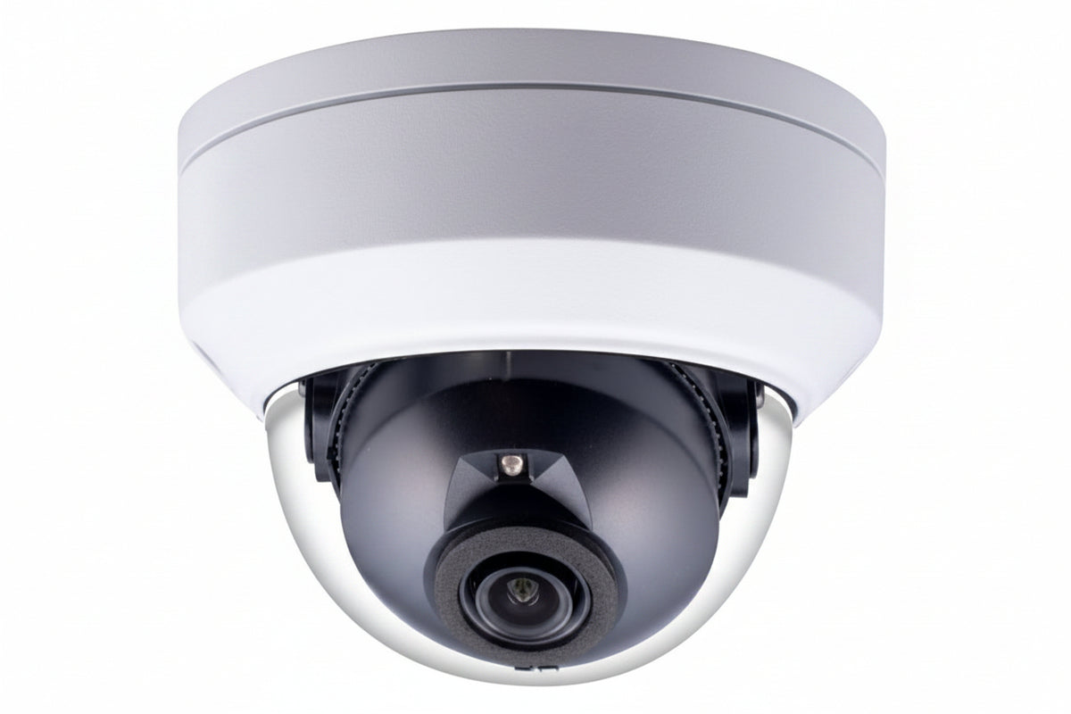 GV-TDR4803-2F 4MP AI H.265 Super Low Lux WDR IR Mini Fixed Rugged IP Dome Camera, 2.8mm Lens, White
