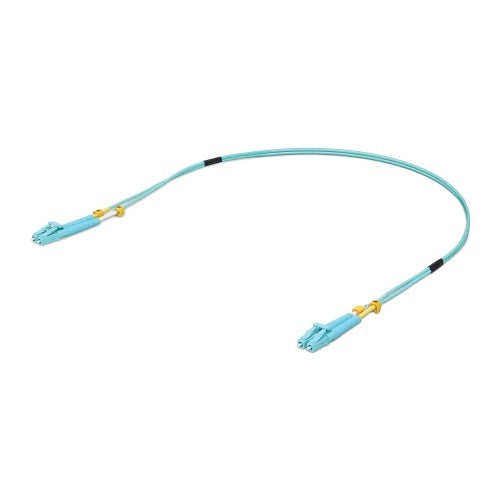 UACC-OFC-MM-0.5M OM3 Duplex LC Fiber Patch Cable, 0.5', Aqua