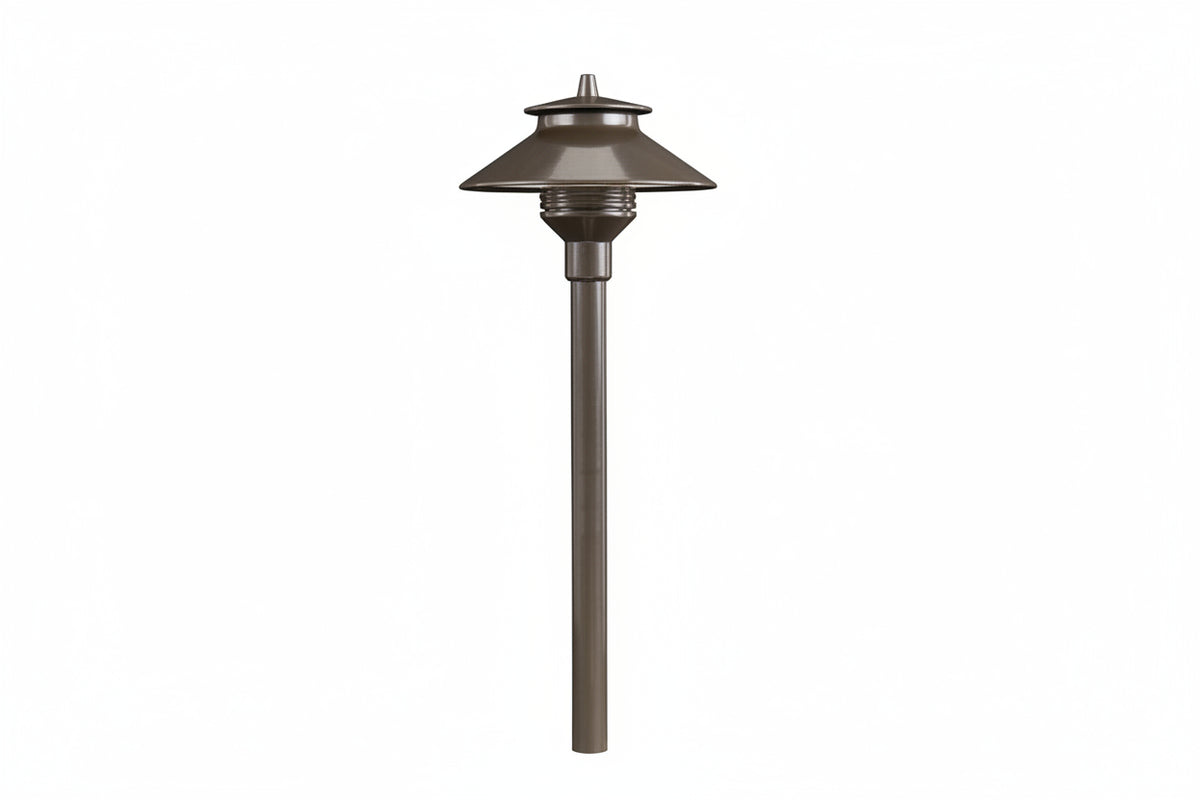FX Luminaire PL-LED20W-12R-BZ Vantage Collection Series Standard Path and Area Lights, 1.3VA, 2700K G4 Lamp, 12" Riser, Bronze Metallic
