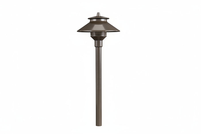 FX Luminaire PL-LED20W-12R-BZ Vantage Collection Series Standard Path and Area Lights, 1.3VA, 2700K G4 Lamp, 12" Riser, Bronze Metallic