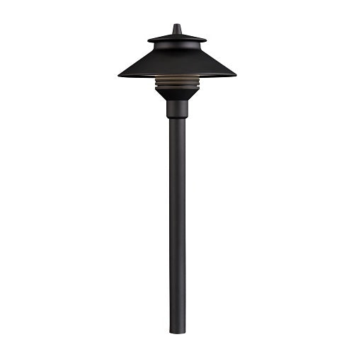 FX Luminaire PL-LED20W-12R-FB Vantage Collection Series Standard Path and Area Lights, 1.3VA, 2700K G4 Lamp, 12" Riser, Black